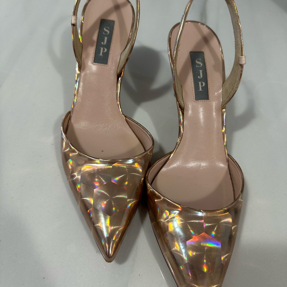 SJP by Sarah Jessica Parker Holographic Slingback Heels